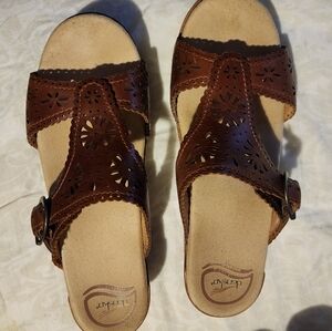 Danskos Brown Leather Sandals